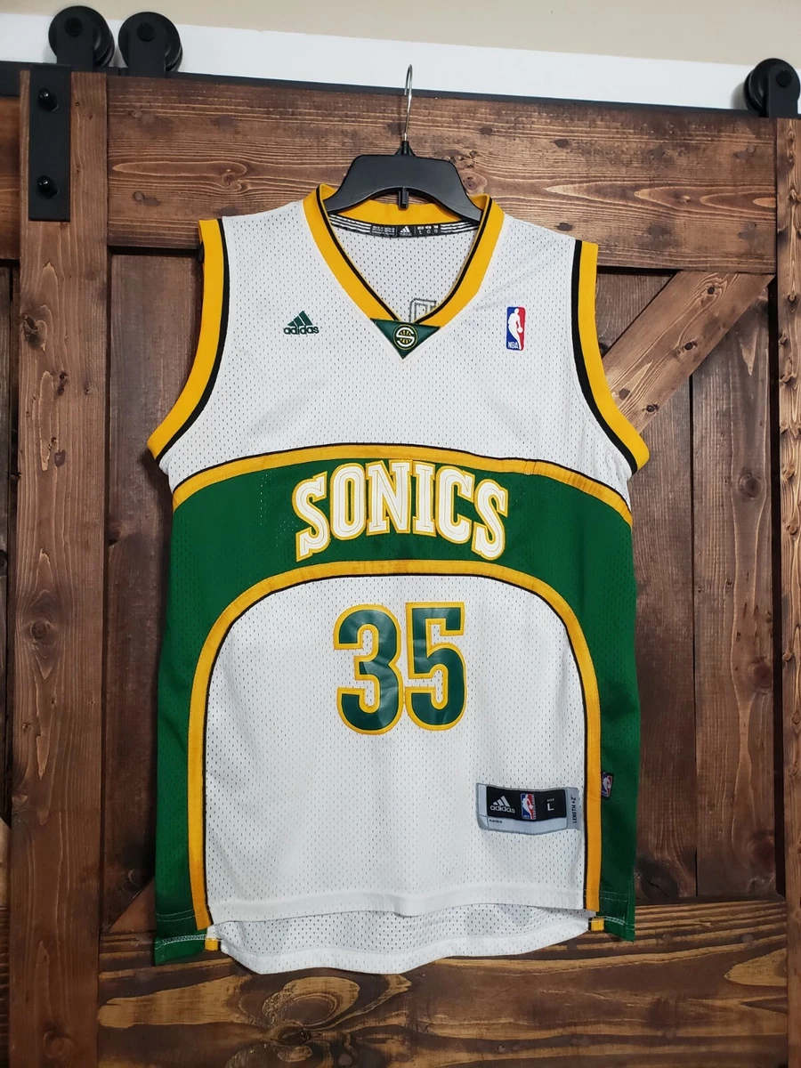 Kevin Durant Seattle SuperSonics ROOKIE Jersey White Stitched Adidas Large XLNT