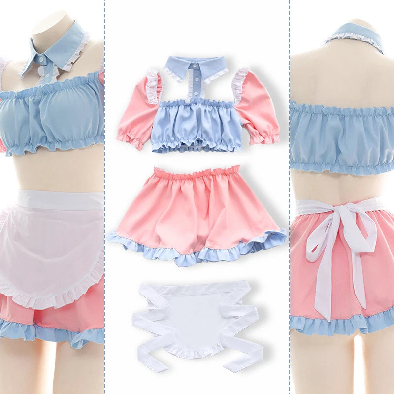 Cute Lolita Maid Dress Girls Womens Anime Cosplay Costumes Party Fancy Dresses- - Image 3 of 4