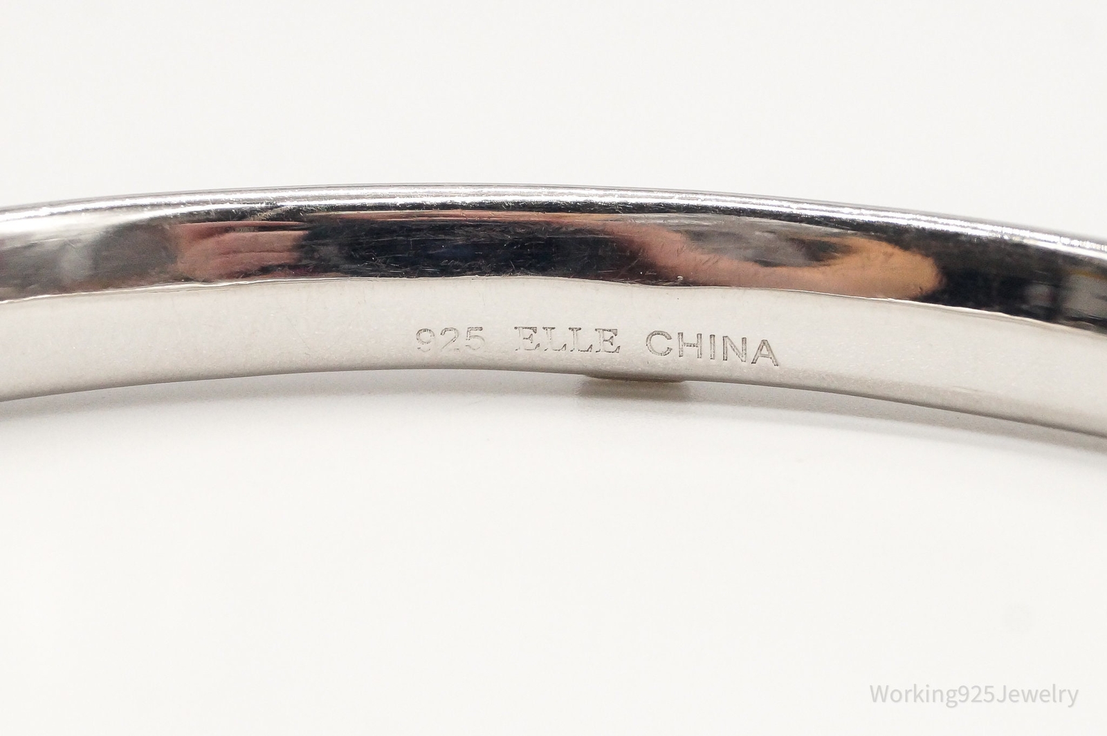 Designer ELLE Single Ruby Sterling Silver Bangle … - image 5