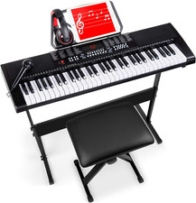 61-Key Electronic Keyboard Piano Portable Electric Keyboard Complete Beginner Se