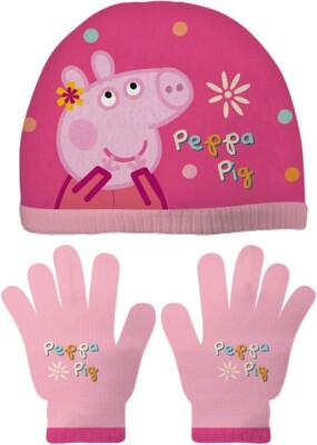 Peppa Pig Beanie Hat And Gloves Set UK
