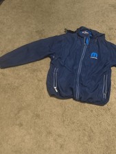 Mopar Nylon Jacket With Hood Zip Up Size Small Needs Sewing Under Right Arm See