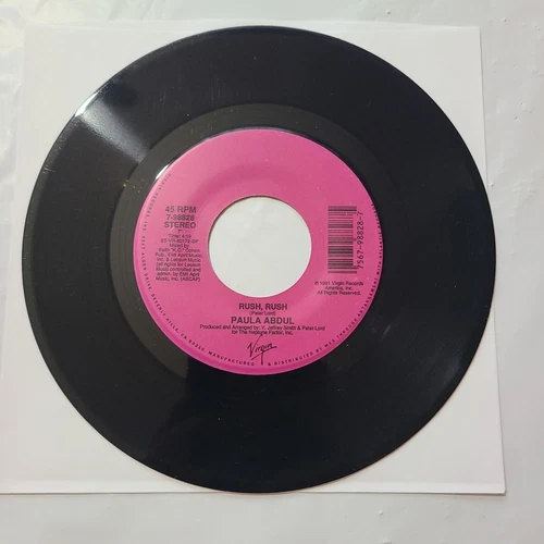 Paula Abdul ~ Rush, Rush/ Same ~ Virgin Label 45 RPM Record