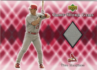 2002 Upper Deck - Tino Martinez #G-TM Game-Worn Gems Relic Cardinals