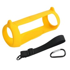 Yellow Silicone Case Protective Frame Cover for JBL Charge 5 Bluetooth Speaker