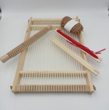 FEIGO Kinder Holz Webrahmen Set DIY Hochwertig unvollständig ohne Kamm