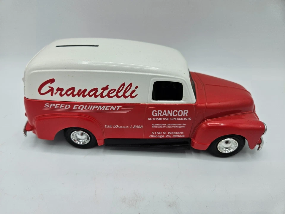 ERTL Granatelli 1951 GMC Panel Truck Bank Diecast w/ Key - Image 3 of 4