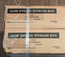 Lot of 10 Uline S-15024 CD/DVD Storage Boxes - New 2 Bundles of 5