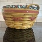 Longaberger Basket Christmas Collection Edition 1999 Popcorn w/ Fabric & Plastic — photo 5