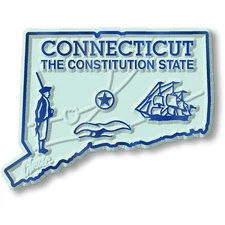 Connecticut Small State Magnet by Classic Magnets, 2.3" x 1.7"
