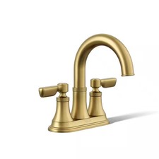 KOHLER Paces 4" Centerset Bathroom Sink Faucet in Brushed Brass R34519-4D-2MB
