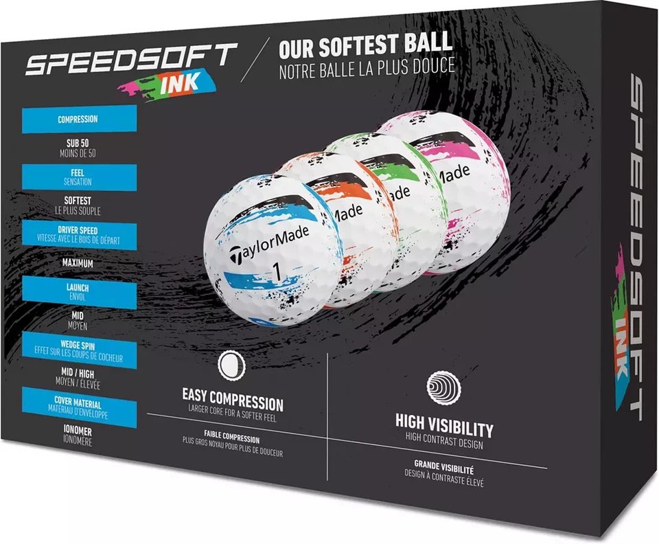 Pelotas de golf TaylorMade 2024 SpeedSoft INK Foto 3 de 3