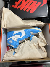 Nike Air Jordan 1 Retro High OG GS Blue/White Leather High Top Sneaker 6Y