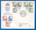 STAMPS SWEDEN-King Gustav VI Adolf ,set of 4 + 4,FDC 1951- #