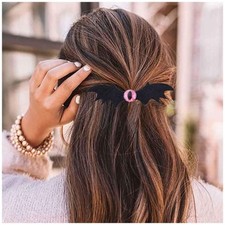 Gothic Bat Hair Clip Black Bat Wing Hair Barrette Black Fabric Bat Hairpin He...