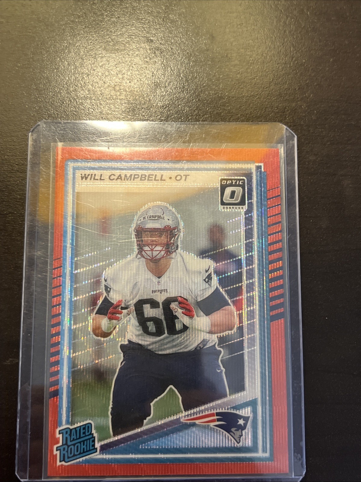 2025 Panini Donruss - Rated Rookie Will Campbell Optic Preview Red Wave Prizm Rc