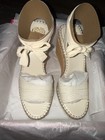 Vince Camuto Cream Croc-Embossed Espadrille Sandals Size 8 1/2 — photo 2