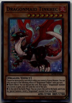 Dragonmaid Tinkhec Super Rare Mystic Fighters MYFI-EN019 LP