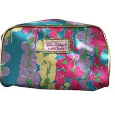 Lilly Pulitzer Estee Lauder Multicolor Flower Print Cosmetic Makeup Bag Pouch