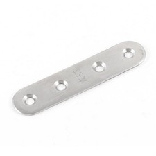 Stainless Steel 4 Hole Flat Corner Arm Plate Connector 80x17x2mm