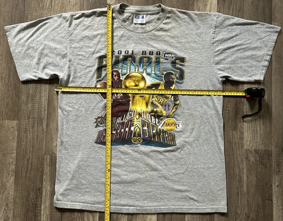 Camiseta De Colección 2001 Finales NBA Kobe Bryant VS Allen Iverson Talla XL Foto 4 de 4