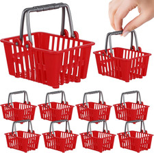 10 Pcs Mini Shopping Basket Miniature Shopping Cart for Kids Plastic Basket with
