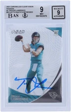 Trevor Lawrence Jaguars Signed 2021 Panini Chronicles #CVR-1 BAS 9/9 Rookie Card