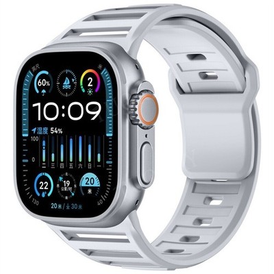 For Apple Watch Series Ultra 3 11 10 9 8 7 iWatch 49mm Silicone Sport Band Strap