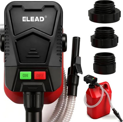 Battery-Powered Fuel Transfer Pump - 3.2 GPM No Spill Portable Gas Can Siphon Pu