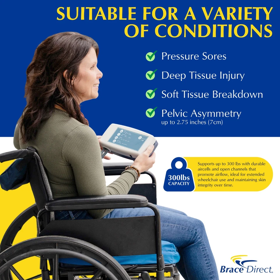 Cojín de celda de aire para asiento de silla de ruedas para aliviar el dolor por presión - Promueve el flujo sanguíneo Foto 4 de 4