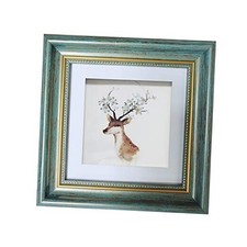 Picture Frame 5x5 Blue Square Photo Frame Desktop Display Mount on the wall.