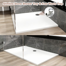 Rectangle/Square Slimline Shower Tray 30mm Height Stone Resin Bases Free Waste