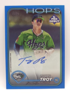 #ad #ad 2024 Topps Pro Debut Tommy Troy #PD 166 Blue Foil Autographs 150 AU RC $8.99