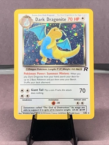 New ListingPokémon TCG Dark Dragonite 5/82 Team Rocket Holo Rare VTG WOTC 2000 Swirl