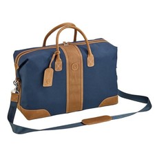 Weekender blau cognac aus recyceltem Polyeste...