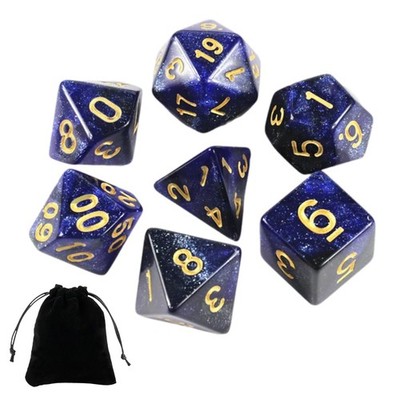 Konvolut 7 polyedrische Würfel für Rollenspiele Dungeon & Dragons D&D D20, D12, D...