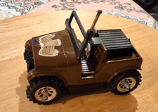 Hong Kong 80  s Vintage Brown Flip Over Car 4 Wheel Drive Jeep CJ7 lp