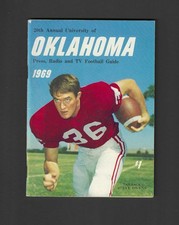 1969 University of Oklahoma OU Sooners Football Press, Radio and TV Media Guide