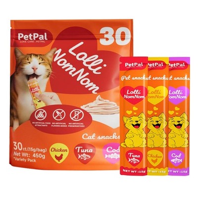 Feline Temptation Squeezable Cat Treats   30 Count Variety Pack, Multi-Flavor...