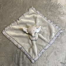Carters Gray Elephant Holding Blanket Lovey Security Soother Satin Trim