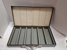 Metal Slide Case Brumberger 35mm Coin Storage Box 150 Capacity Vintage