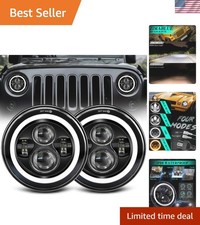 7-inch Led Round Projector Headlights For Jeep Chevy - Dot Approved Hilo Beam