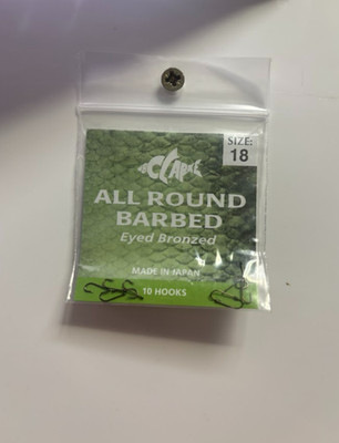 Allround Barbed Eyed Angelhaken Größe 18 50x Haken AUSVERKAUF