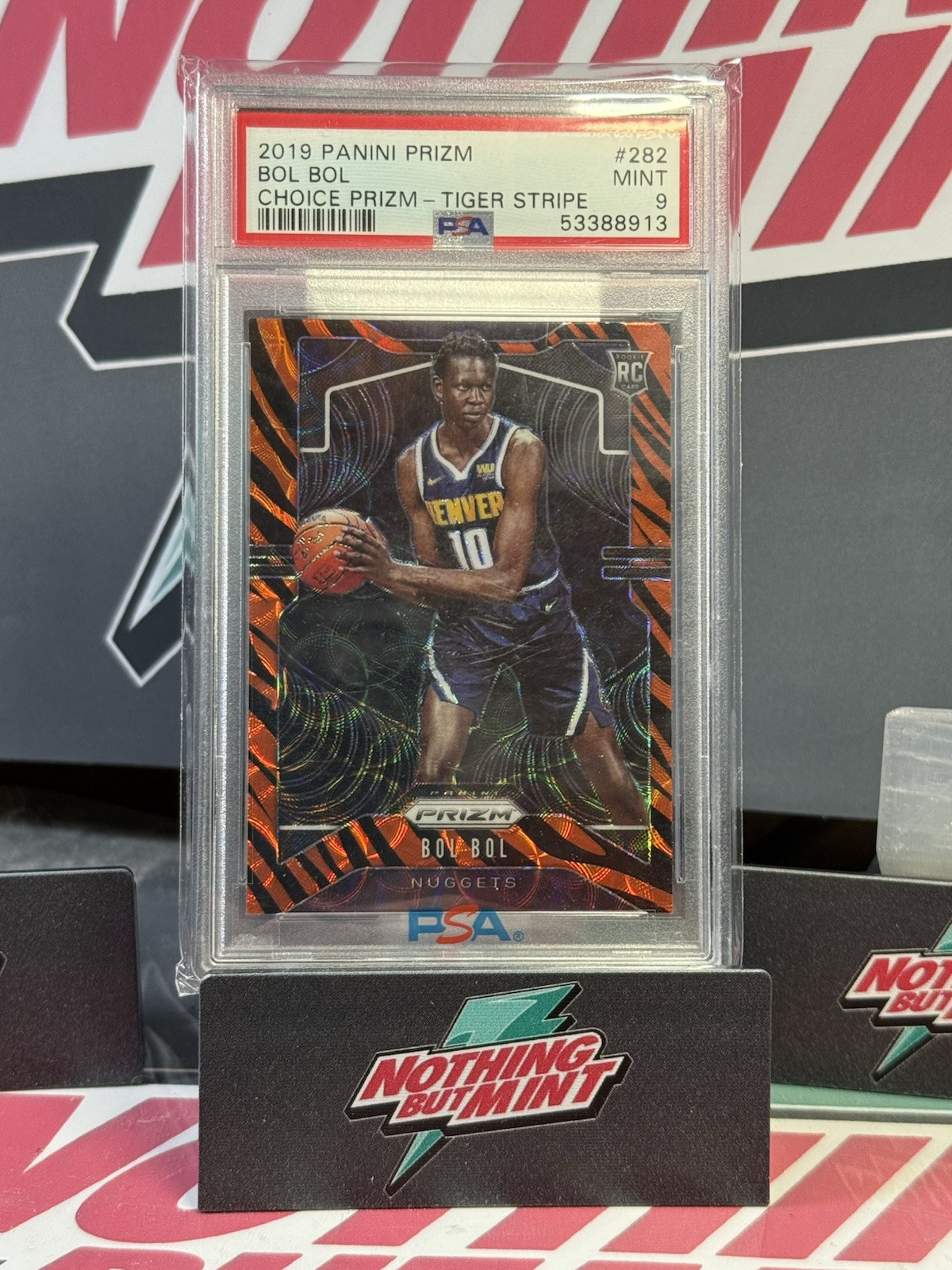 2019 Prizm Choice Tiger Stripe Bol Bol RC #282 PSA 9 ! Low Pop! SSP