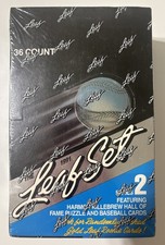1991 Leaf Set Series 2 Baseball Cards Factory Sealed Wax Box w/. 36 Wax Packs