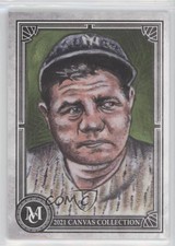 2021 Topps Museum Collection Canvas Reprints Babe Ruth #CCR-27 HOF 1u1