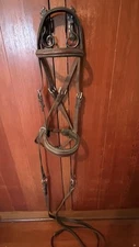 Leather Bitless Bridle and Reins 