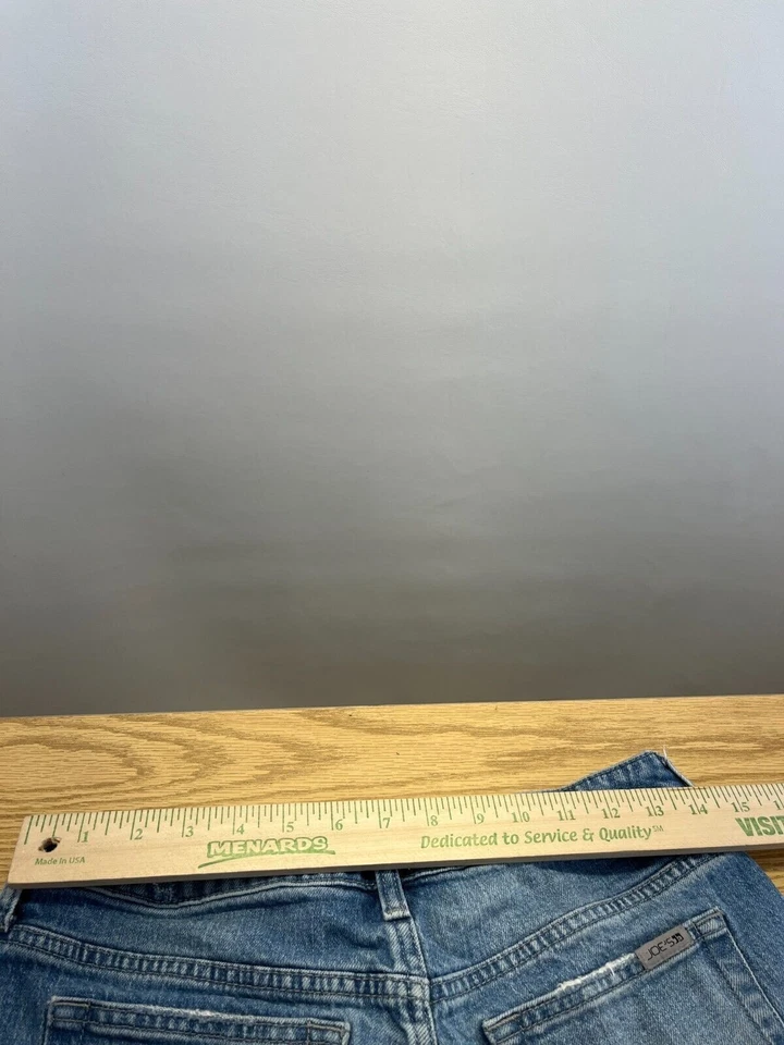 Joe's Cut Off Shorts Women's Size 28 Blue Denim Mid Rise Distressed Hem Stretch - Image 3 of 4