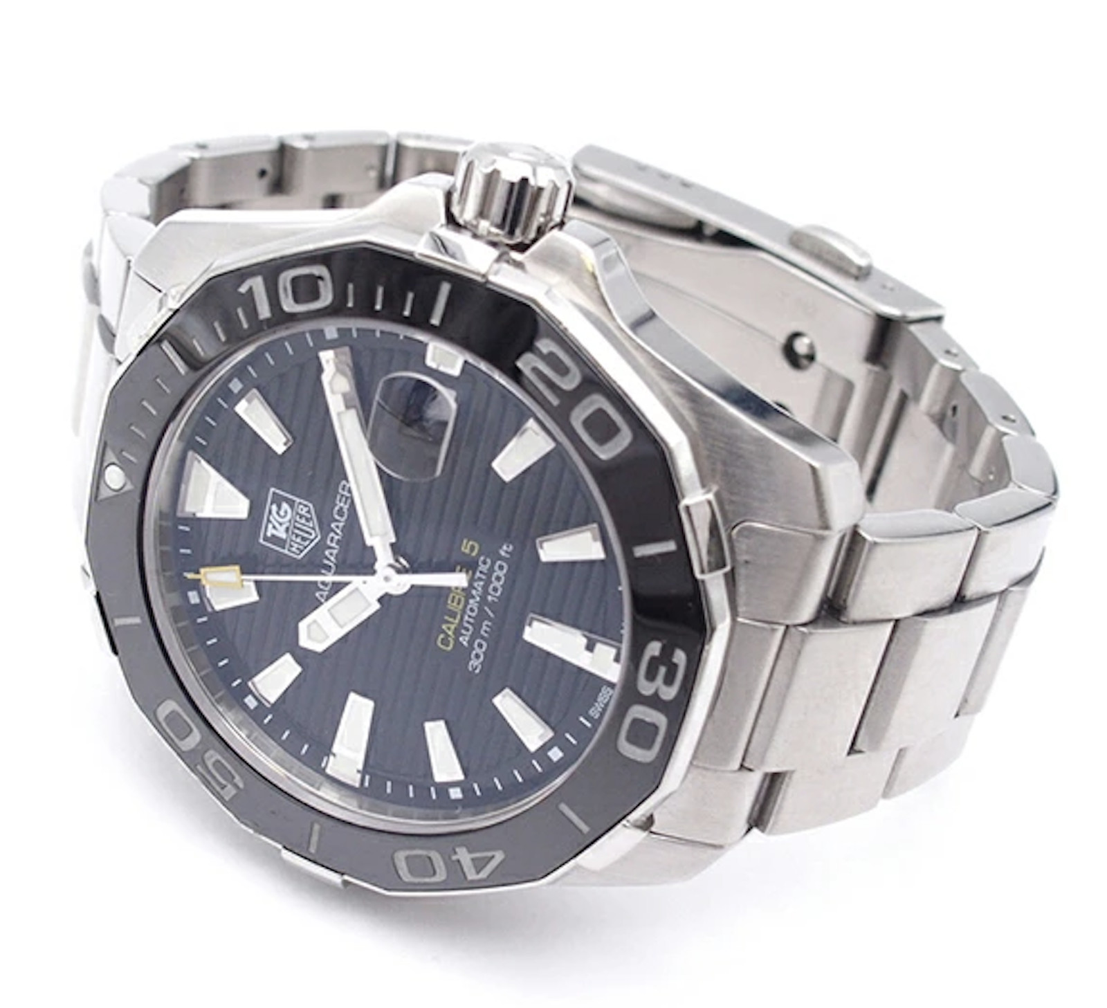 TAG HEUER Watch Aquaracer Automatic Winding WAY211A-0 Black