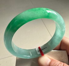 Certified Natural Grade AAA Ice Green Burmese Jade jadeite bracelet bangle 57MM